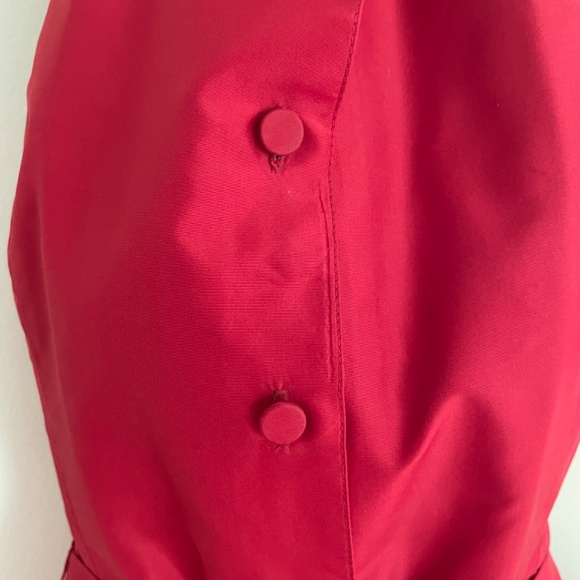 Carmen Marc Valvo Collection Women's Red Halter Dress Black Lace Size 6 - Picture 10 of 14